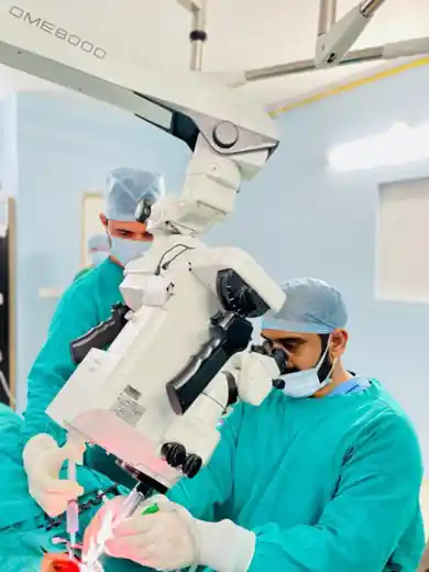 Microscope-assisted ENT surgery