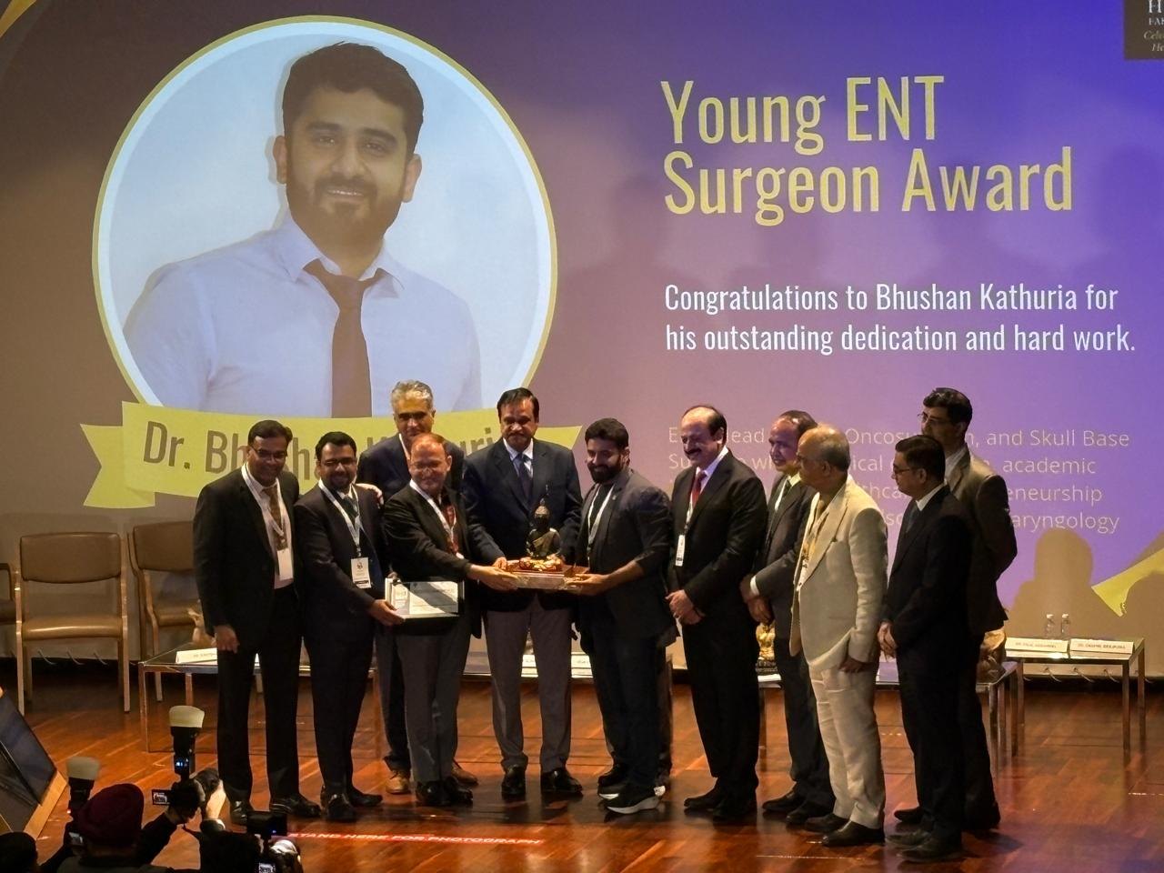Receiving the Young ENT Surgeon Award