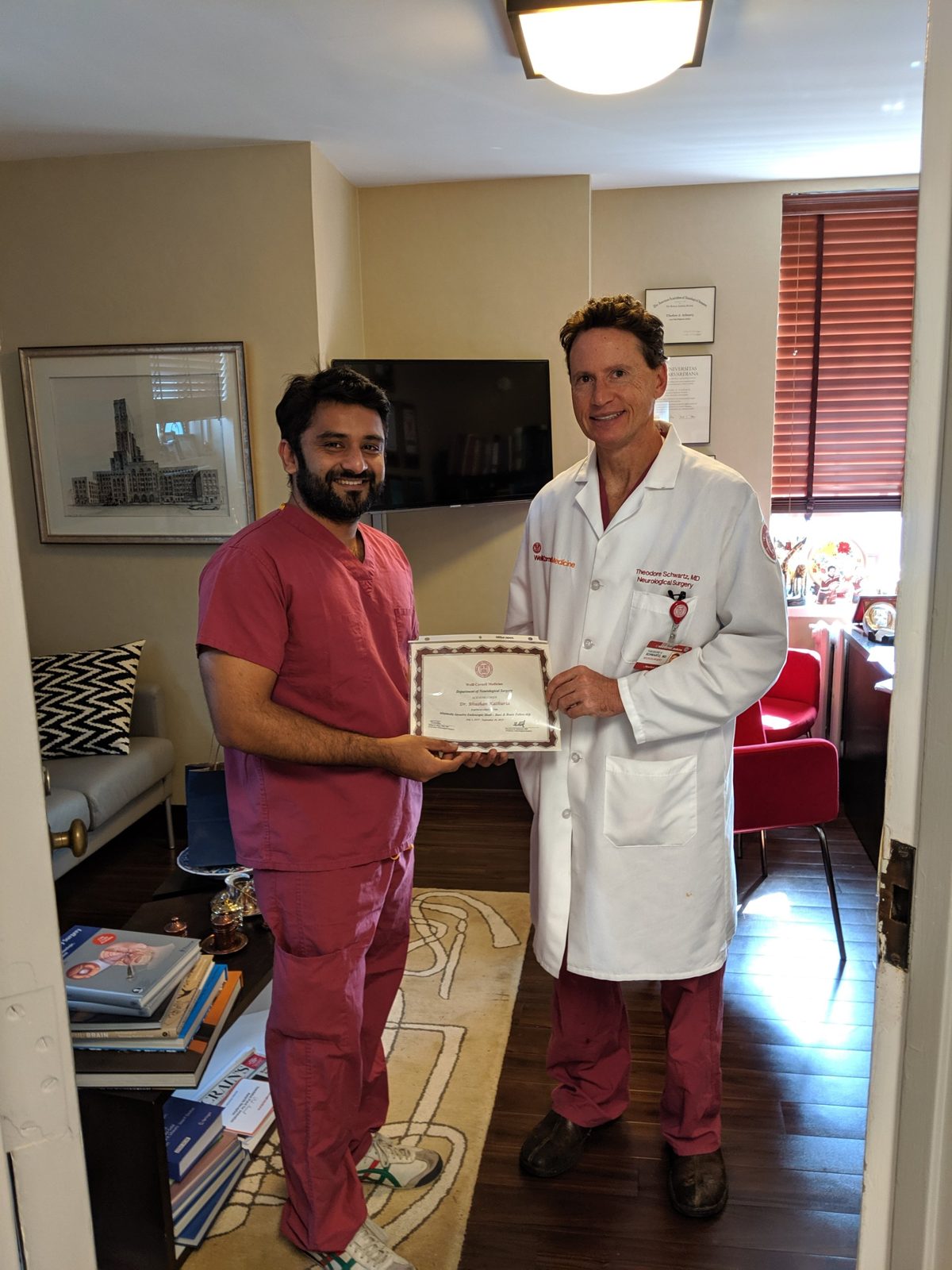 With Dr Theodore Schwartz, Weill Cornell Medicine